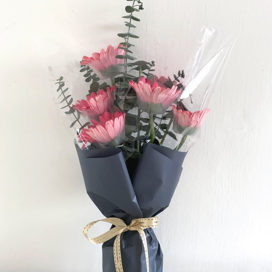 Cheerful Fresh Pink Gerberas Bouquet