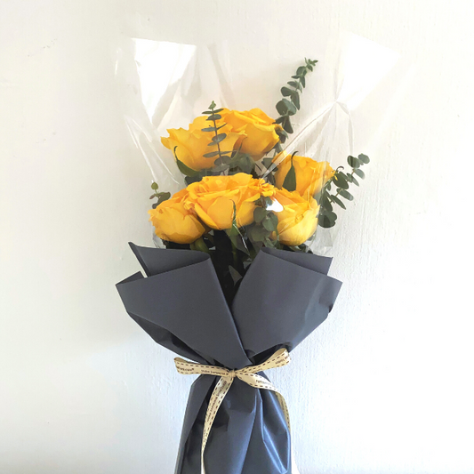 Classic Fresh Yellow Roses Bouquet