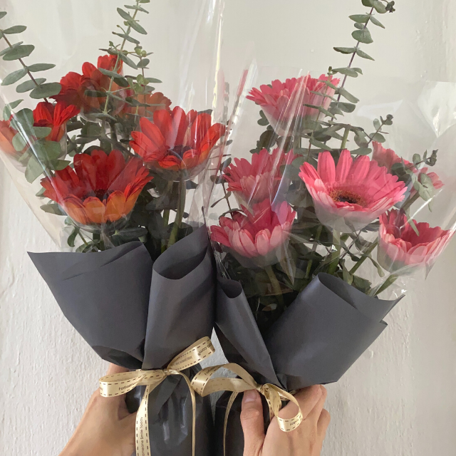 Cheerful Fresh Orange Gerberas Bouquet